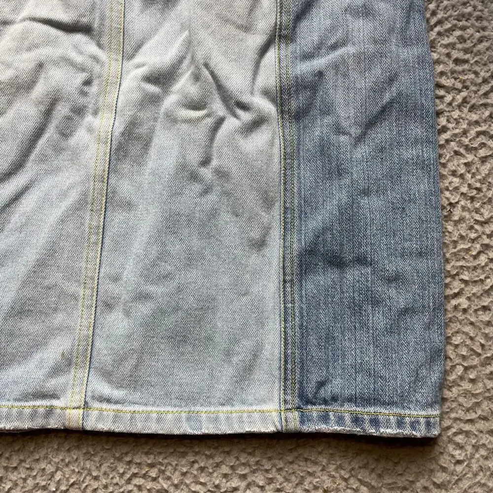 Armani Exchange Denim Skirt Womens Size 0 Blue Colorblock A Line - Picture 11 of 15